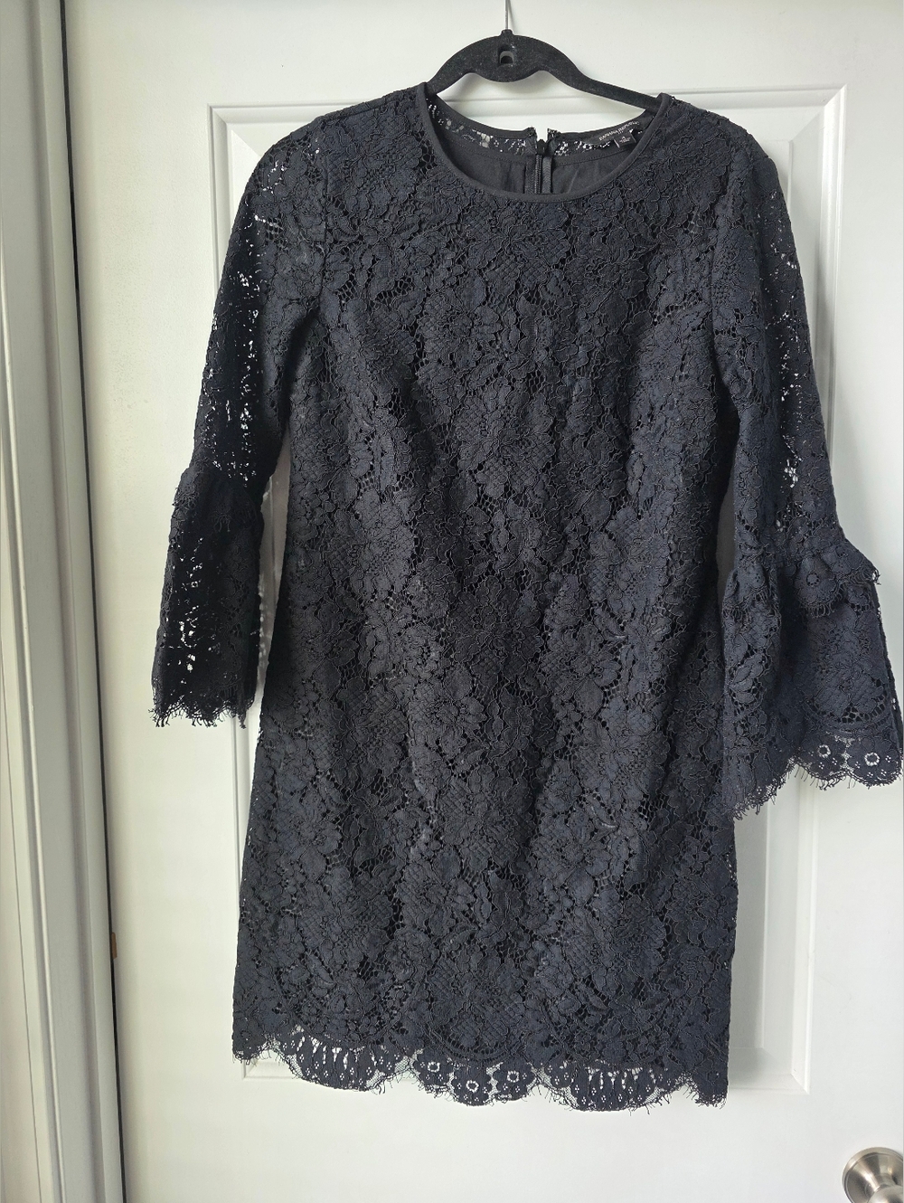 Banana Republic Black Lace Dress with Bell Sleeves